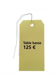 Gula hängetiketter